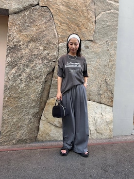 「アイテム（ヘアバンド）」を使った、SUZUKIDAさん（レディース・160cm）の夏コーディネート