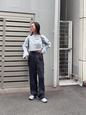 「ワントーンスタイル」｜「アイテム（アクセサリー）」を使った、スズキダさん（レディース・161cm）の夏コーディネート