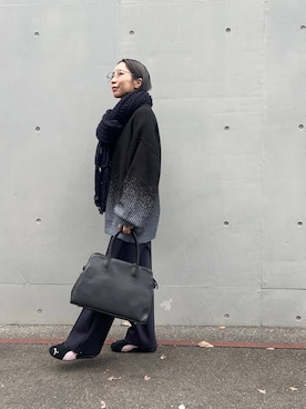 「FRATELLI TALLI（フラテリタリ）のアイテム」を使った、スズキダさん（レディース・160cm）の冬コーディネート