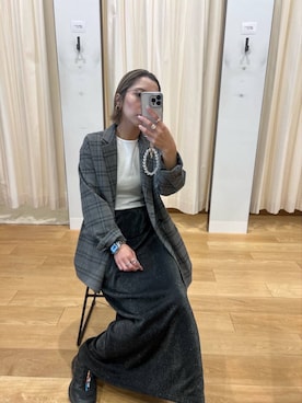 「アイテム（セットアップ）」を使った、SAKIさん（レディース・160cm）の秋コーディネート
