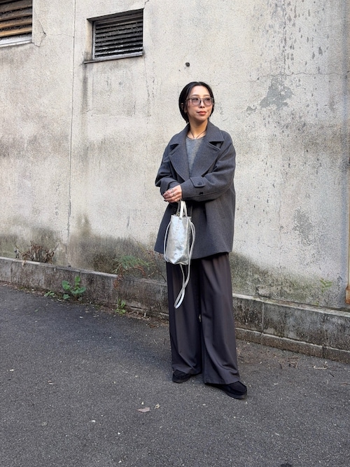 新品タグ付 TOP GRAY アーバンリサーチ　スーパー100メルトンPコート URBAN RESEARCH - 新品タグ付 TOP GRAY アーバンリサーチ スーパー100