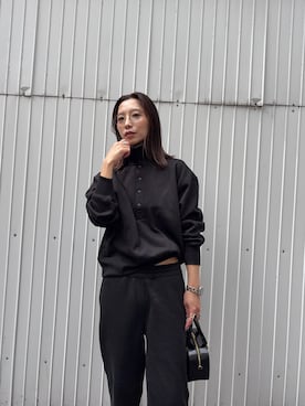「アイテム（スウェットパンツ）」を使った、SAKIさん（骨格ウェーブ・レディース・161cm）の秋コーディネート