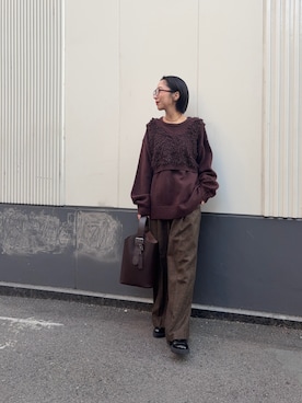 「アイテム（ネックレス）」を使った、スズキダさん（レディース・161cm・30代）の冬コーディネート