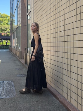 「URBAN RESEARCH（アーバンリサーチ）のnew basic　HIGH TWIST WOOL BUSTIER（その他トップス、ブラック系）」を使った、スズキダさん（レディース・160cm）の春コーディネート