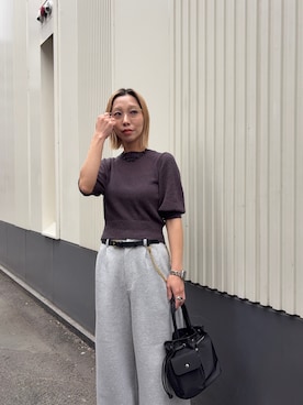 「RODE SKO（ロデスコ）のアイテム（バッグ）」を使った、スズキダさん（レディース・160cm）の春コーディネート