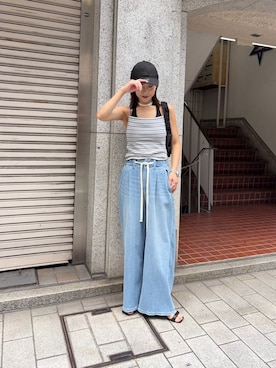 「アイテム（キャミソール、その他）」を使った、SAKI.さん（レディース・160cm）の夏コーディネート