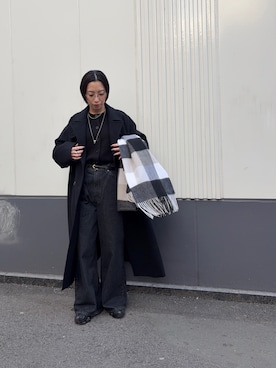 「アイテム（デニムパンツ）」を使った、スズキダさん（レディース・161cm・30代）の秋コーディネート