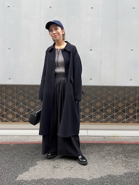 「アイテム（ステンカラーコート）」を使った、SAKIさん（レディース・160cm）の秋コーディネート