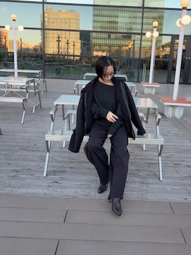 「アイテム（スウェットパンツ）」を使った、スズキダさん（レディース・161cm・30代）の冬コーディネート