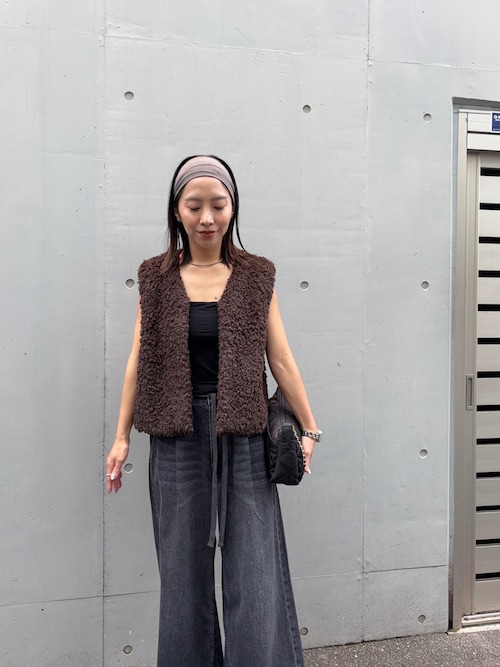 25AW現行 アーバンリサーチ ECOPEL カーリーファーベスト アイボリー URBAN RESEARCH｜ECOPELカーリーファーベスト | Rakuten Fashion(楽天