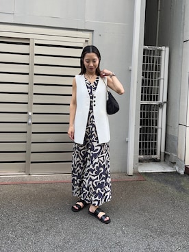 「PHILIPPE AUDIBERT（フィリップ オーディベール）のアイテム（アクセサリー）」を使った、SAKI.さん（レディース・160cm）の夏コーディネート