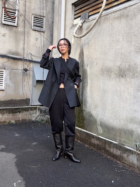 「アイテム（スウェットパンツ）」を使った、スズキダさん（レディース・161cm・30代）の冬コーディネート