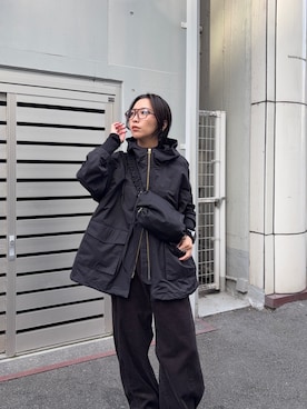 「アイテム（マウンテンパーカー）」を使った、スズキダさん（レディース・161cm）の秋コーディネート