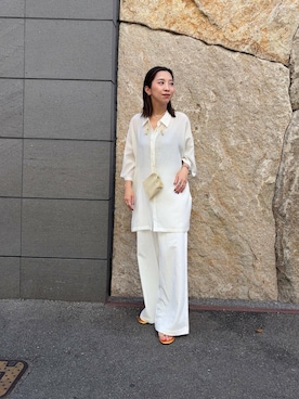 「LAOCOONTE（ラオコンテ）のアイテム（サンダル）」を使った、スズキダさん（レディース・160cm）の夏コーディネート