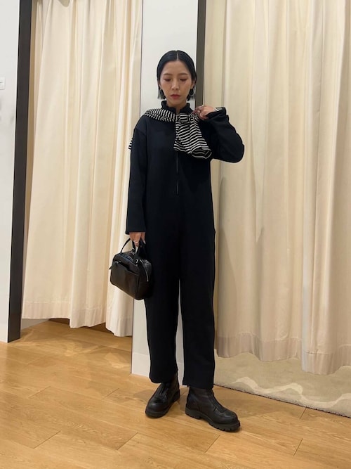 セール】ハーフジップジャンプスーツ（サロペット/オーバーオール