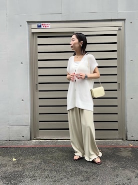 「アイテム（ベスト）」を使った、SAKI.さん（レディース・160cm）の夏コーディネート