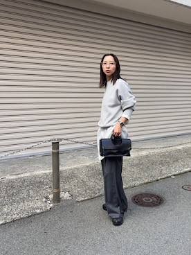 「アイテム（メガネ）」を使った、スズキダさん（レディース・161cm）の秋コーディネート