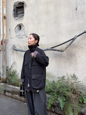 「URBAN RESEARCH（アーバンリサーチ）のCHRISTIAN VILLA　エナメルカーフレザーショルダーバッグ（ショルダーバッグ）」を使った、スズキダさん（レディース・161cm）の秋コーディネート