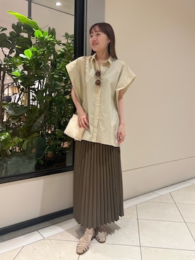 「BLANC..（ブラン）のアイテム」を使った、とやまさん（レディース・162cm）の春コーディネート