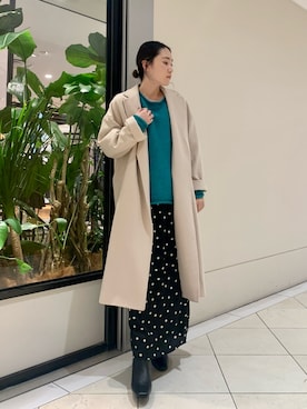 「URBAN RESEARCH（アーバンリサーチ）のアイテム（チェスターコート）」を使った、とやまさん（レディース・162cm）の秋コーディネート