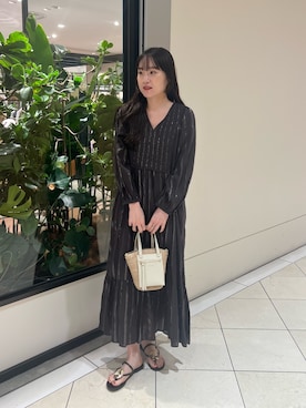 「sara mallika（サラ マリカ）のアイテム（ワンピース）」を使った、とやまさん（レディース・162cm）の春コーディネート
