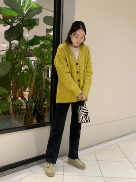 「marco masi（マルコマージ）のMARCO MASI　ZEBRA MINIBAG（ショルダーバッグ）」を使った、とやまさん（レディース・162cm）の秋コーディネート