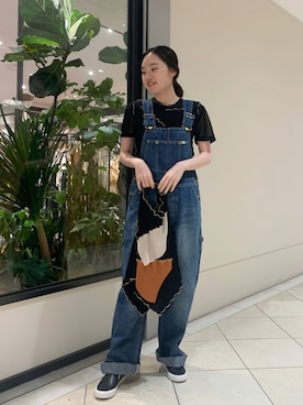 「LEE」｜「アイテム（スリッポン）」を使った、とやまさん（レディース・162cm）の夏コーディネート