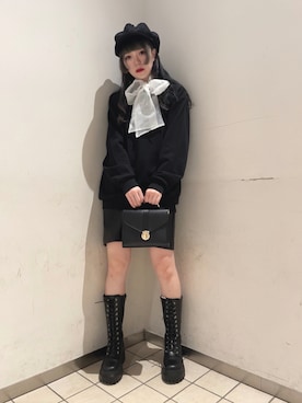 「WEGO（ウィゴー）のアイテム（キャスケット）」を使った、胡桃さん（レディース・165cm）の秋コーディネート