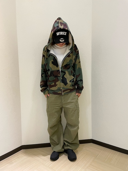セール】《直営店限定》PILE CAMO ZIP UP HOODIE / パイル カモ