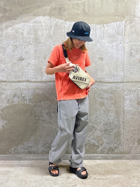 「アイテム（チノパンツ、その他）」を使った、nagipiiさん（レディース・163cm）の夏コーディネート