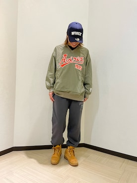 「リバーシブル」｜「アイテム（キャップ）」を使った、nagipiiさん（レディース・163cm）の秋コーディネート