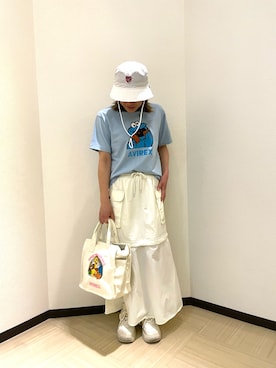 「AVIREX（アヴィレックス）のアイテム（ハット）」を使った、nagipiiさん（レディース・163cm）の春コーディネート