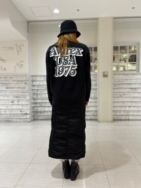 「AVIREX（アヴィレックス）のアイテム（その他）」を使った、nagipiiさん（レディース・163cm）の秋コーディネート
