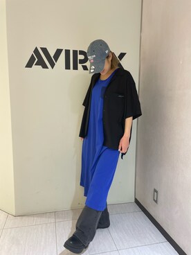 「AVIREX（アヴィレックス）の直営店限定 ×ニューエラ ポロキャップ USA国旗/AVIREX×NEW ERA 9TWENTY POLO CAP U.S.A FLAG」を使った、nagipiiさん（レディース・163cm）の春コーディネート