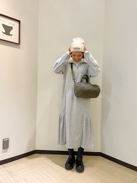 「AVIREX（アヴィレックス）のアイテム（ワンピース/ドレス）」を使った、nagipiiさん（レディース・163cm）の秋コーディネート