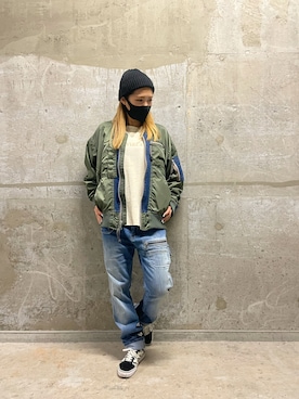 「AVIREX（アヴィレックス）のアイテム（その他）」を使った、nagipiiさん（レディース・163cm）の秋コーディネート