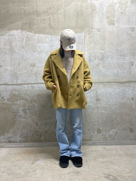 「ニット/セーター」｜「アイテム（ピーコート）」を使った、nagipiiさん（レディース・163cm）の秋コーディネート