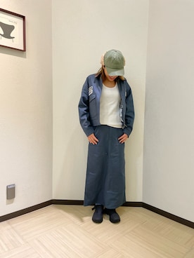 「アイテム（帽子、グリーン系）」を使った、nagipiiさん（レディース・163cm）の秋コーディネート