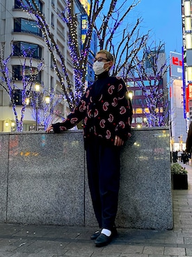 「WHITELAND（ホワイトランド）のアイテム（カーディガン/ボレロ）」を使った、ショーさん（メンズ・178cm）の春コーディネート