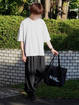 「カフスイージーパンツ」｜じいさん（メンズ・172cm）の夏コーディネート