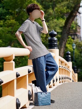 「shiki tokyo（シキトウキョウ）のアイテム（アクセサリー）」を使った、じいさん（メンズ・172cm）の夏コーディネート