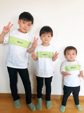「3BOYS」｜yuuharuさん（キッズ・110cm）の夏コーディネート