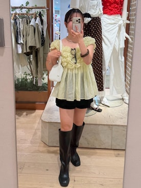 「mystic（ミスティック）のアイテム（アクセサリー）」を使った、miyauchi kanaさん（レディース・147cm）の夏コーディネート