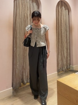 「mystic（ミスティック）のアイテム（バッグ）」を使った、miyauchi kanaさん（レディース・147cm）の夏コーディネート
