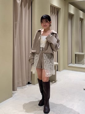 「アイテム（ブルゾン）」を使った、kanaさん（レディース・147cm）の秋コーディネート