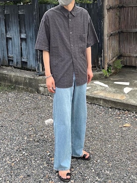 「Steven Alan（スティーブンアラン）のアイテム（サンダル）」を使った、けんごさん（メンズ・174cm）の夏コーディネート