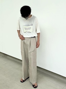 「Steven Alan（スティーブンアラン）のアイテム（サンダル）」を使った、けんごさん（メンズ・174cm）の夏コーディネート