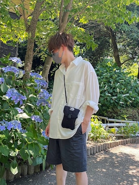 「アイテム（バングル/リストバンド）」を使った、RYOさん（メンズ・175cm）の夏コーディネート