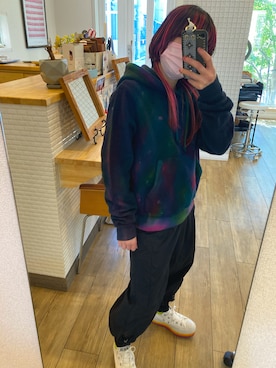 「Acne Studios（アクネストゥディオズ）のアイテム（パーカー）」を使った、ヒロさん（レディース・147cm）の春コーディネート