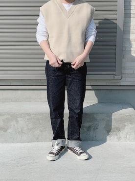 「ALLUMER（アリュメール）のアイテム」を使った、鮒さん（レディース・153cm）の春コーディネート